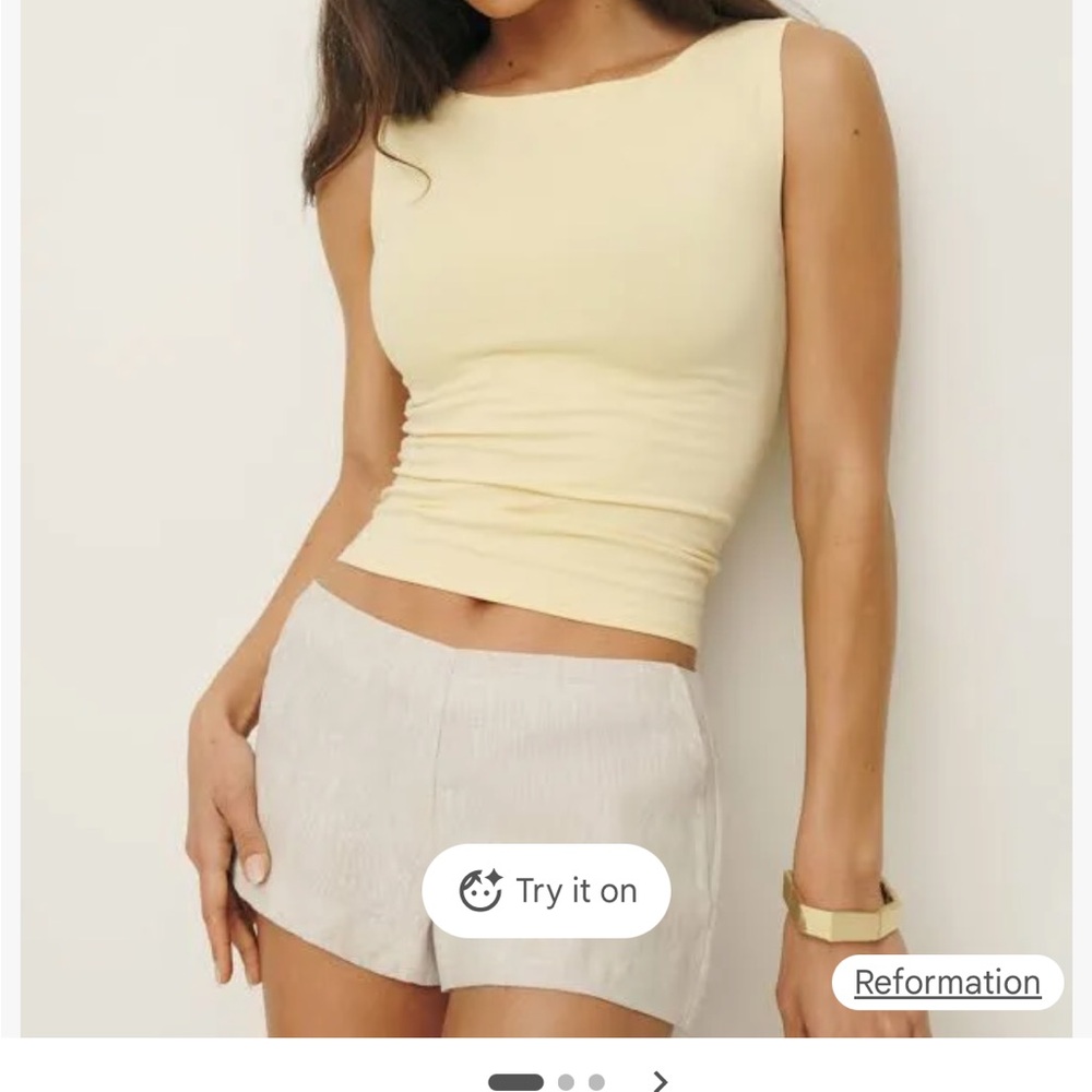 Reformation June Low Rise Linen Short - Picture 4 of 7